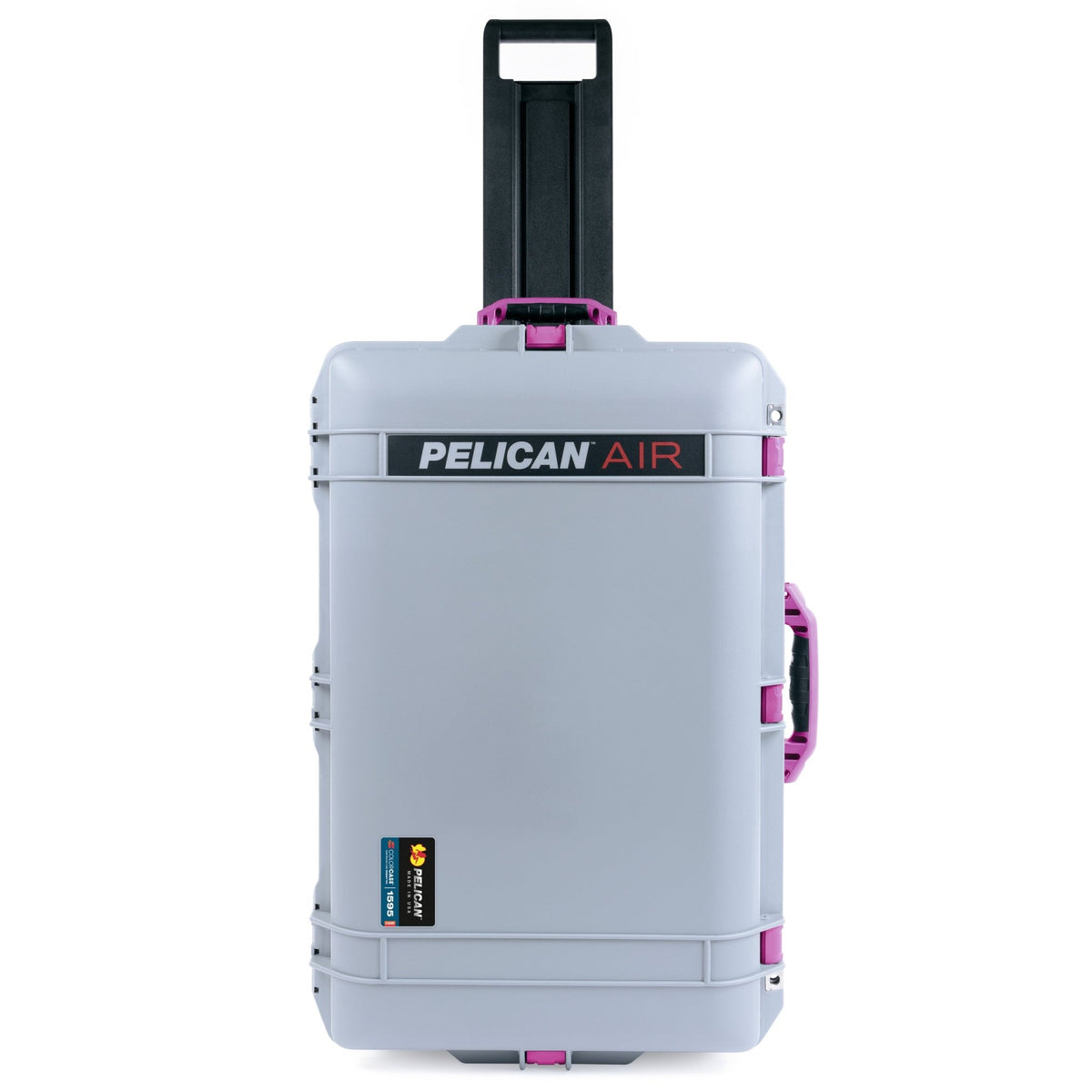 Pelican 1595 Air Case - Silver & Magenta Trolley - Empty