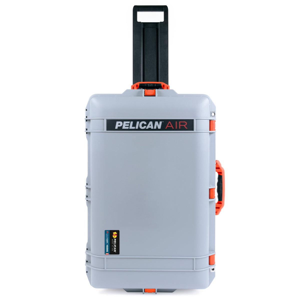 Pelican 1595 Air Case - Silver & Orange Trolley - Empty