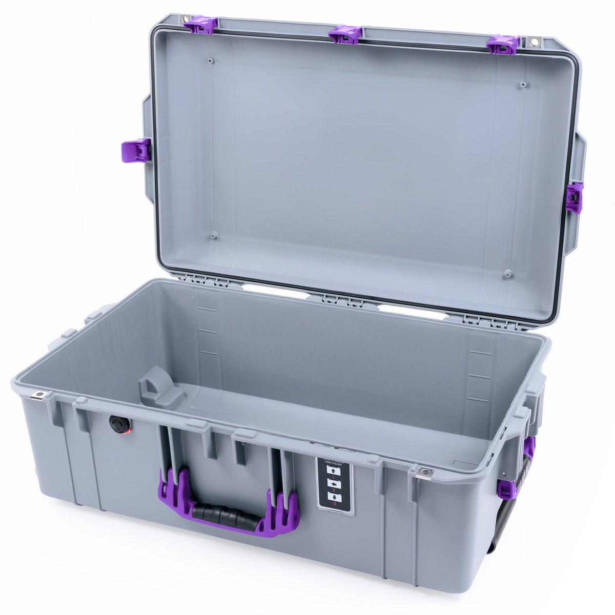 Pelican 1595 Air Case - Silver & Purple - Empty