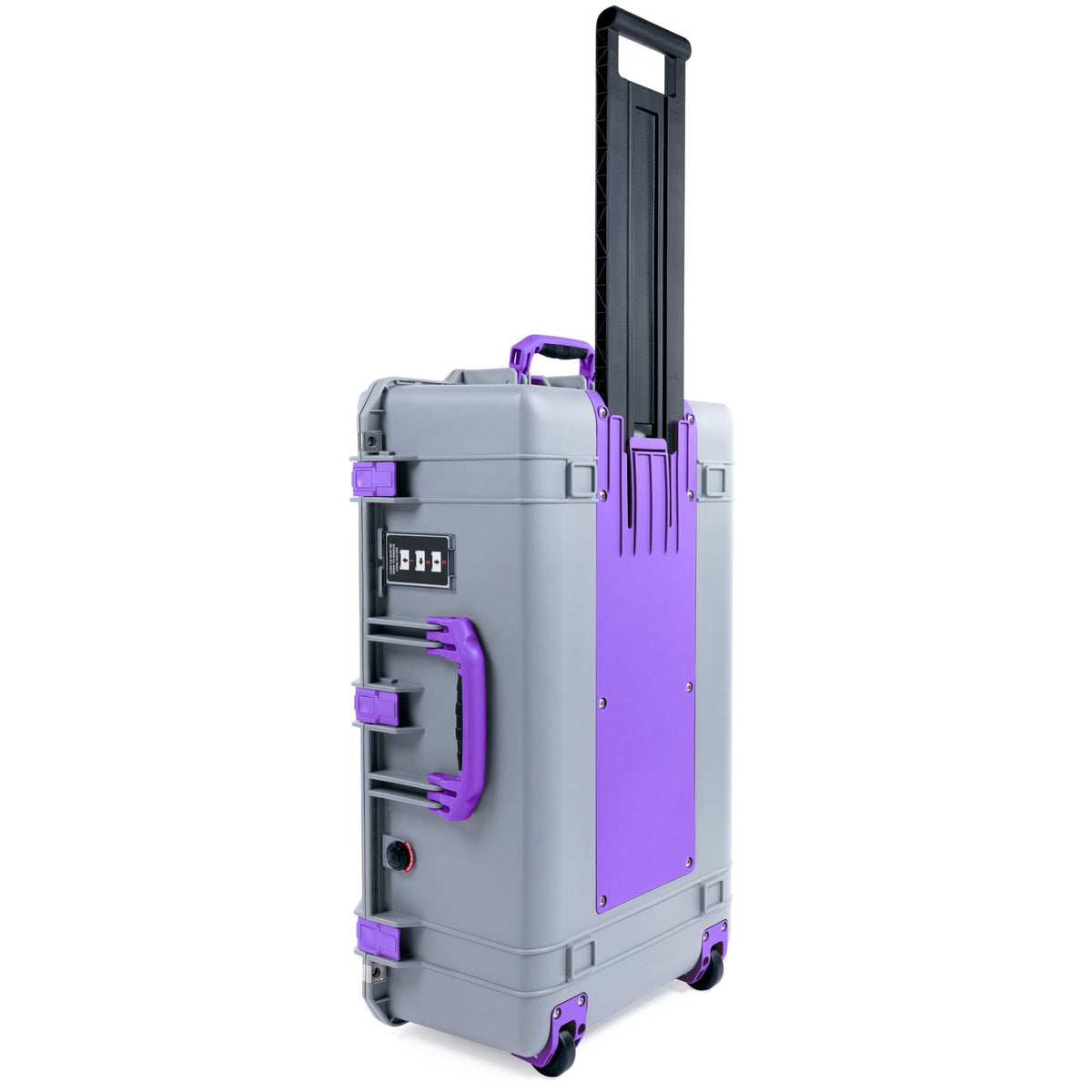 Pelican 1595 Air Case - Silver &amp; Purple Trolley - Empty