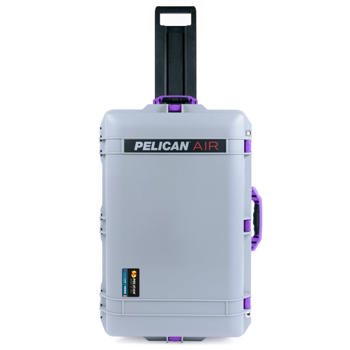 Pelican 1595 Air Case - Silver & Purple - Empty