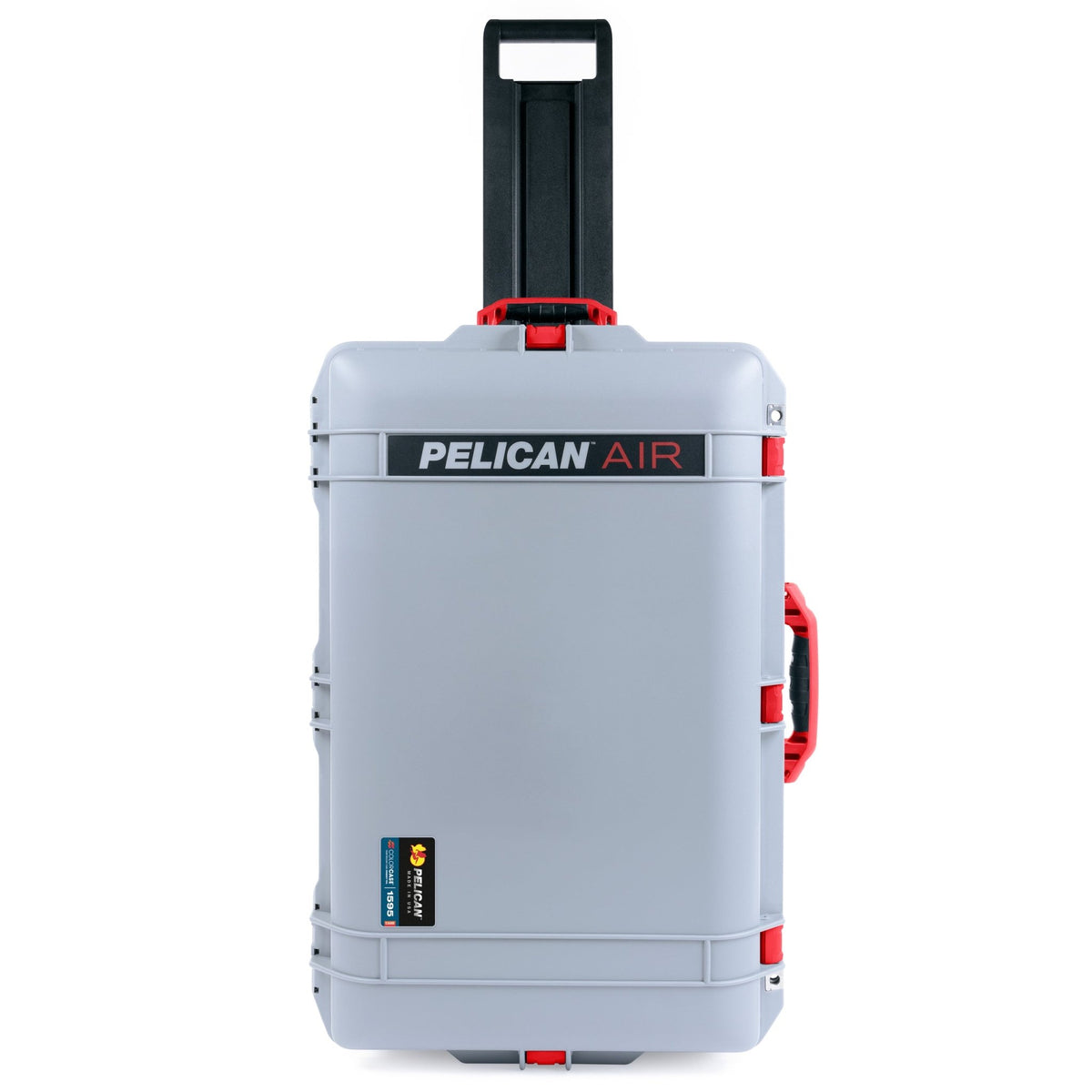 Pelican 1595 Air Case - Silver & Red Trolley - Empty