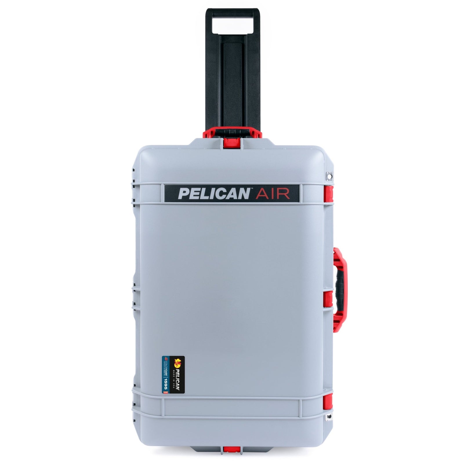 Pelican 1595 Air Case - Silver & Red Trolley - Empty