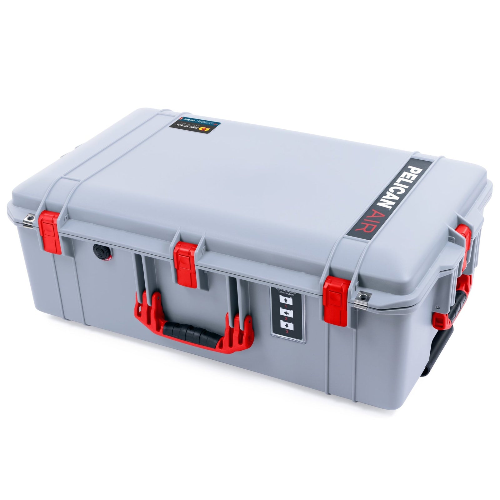 Pelican 1595 Air Case - Silver & Red Trolley - Empty