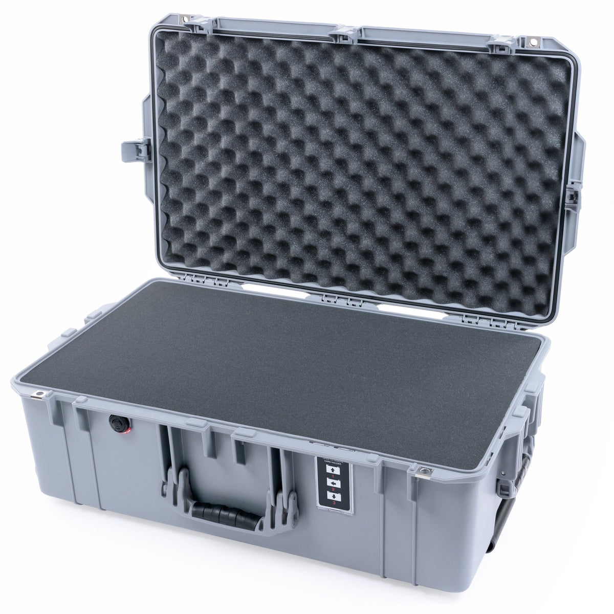 Pelican 1595 Air Case - Silver - Pick &amp; Pluck Foam / Convoluted Lid Foam