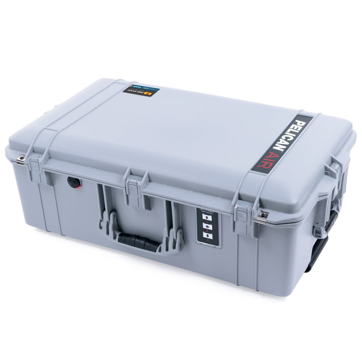 Silver Pelican 1595 Air Case with Silver Handle and Latches - Closed Front View