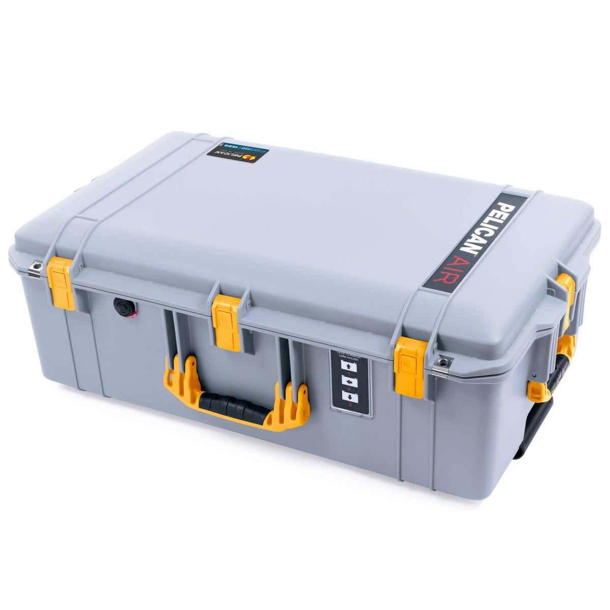 Pelican 1595 Air Case - Silver &amp; Yellow Trolley - Empty