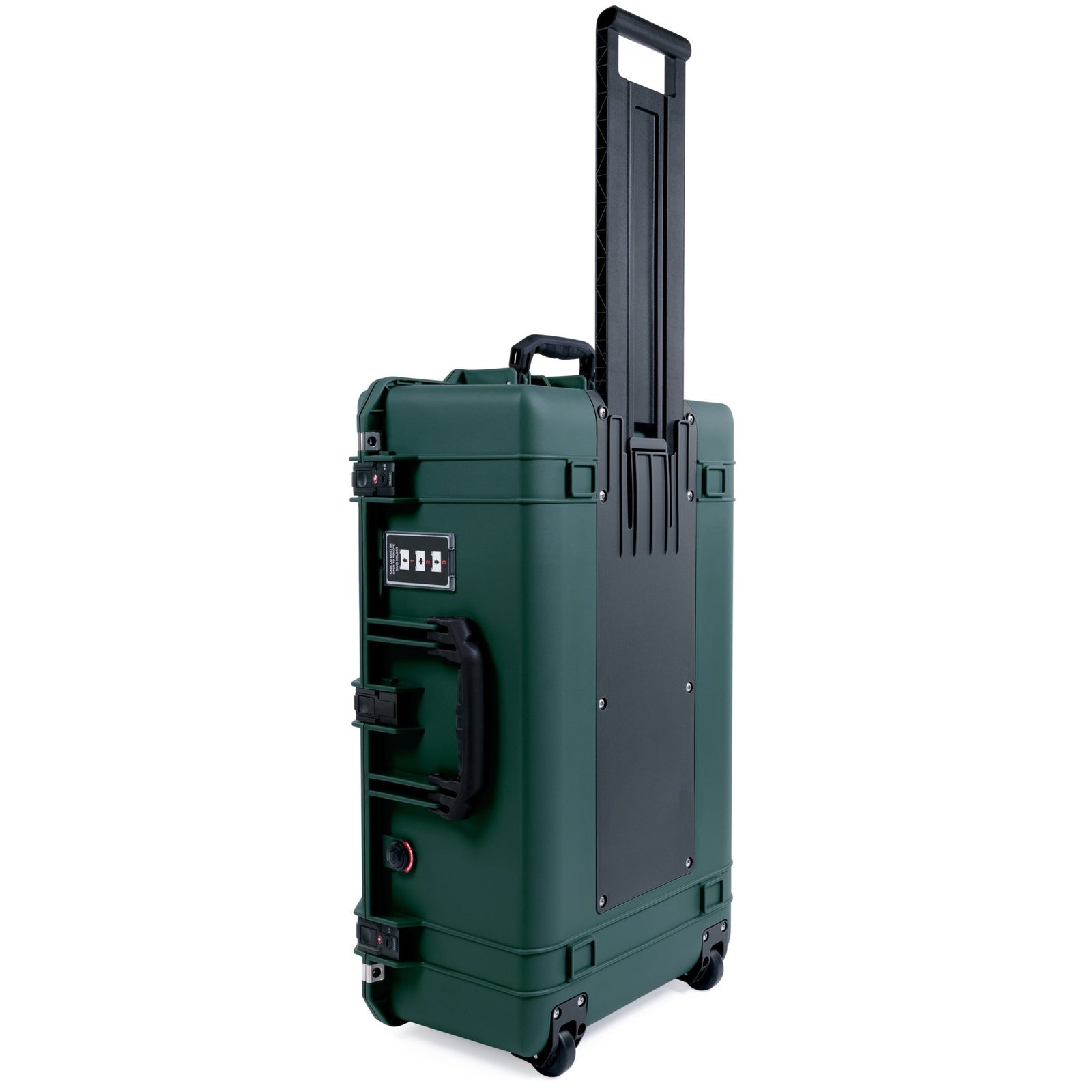 Pelican 1595 Air Case - Trekking Green & Black TSA Latches + Trolley - Empty
