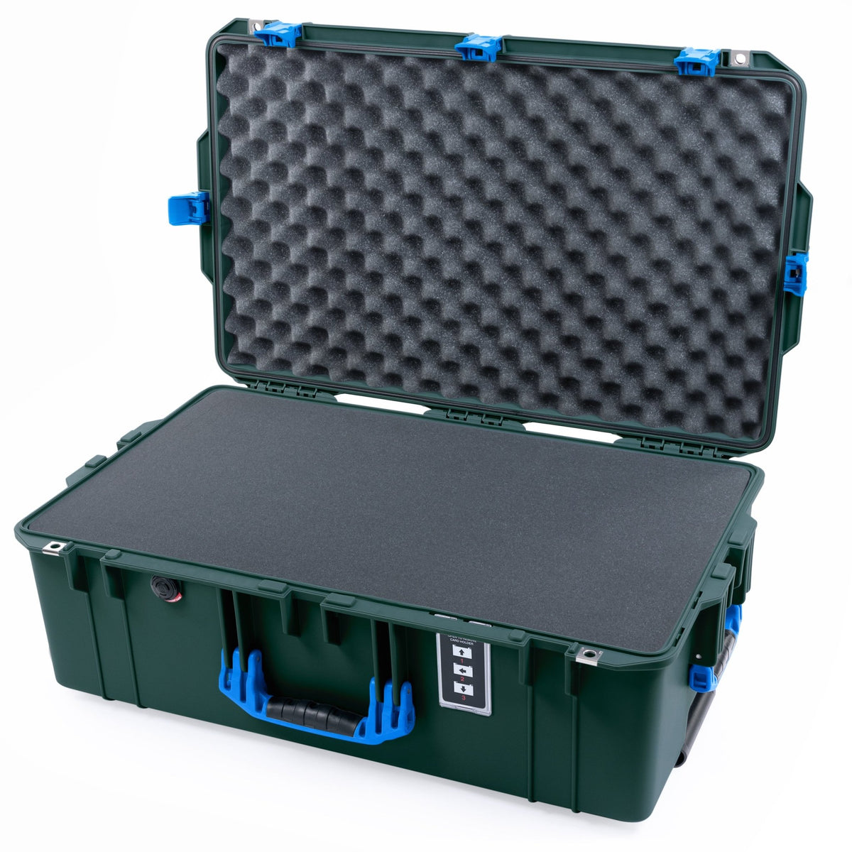 Pelican 1595 Air Case - Trekking Green & Blue - Pick & Pluck Foam / Convoluted Lid Foam