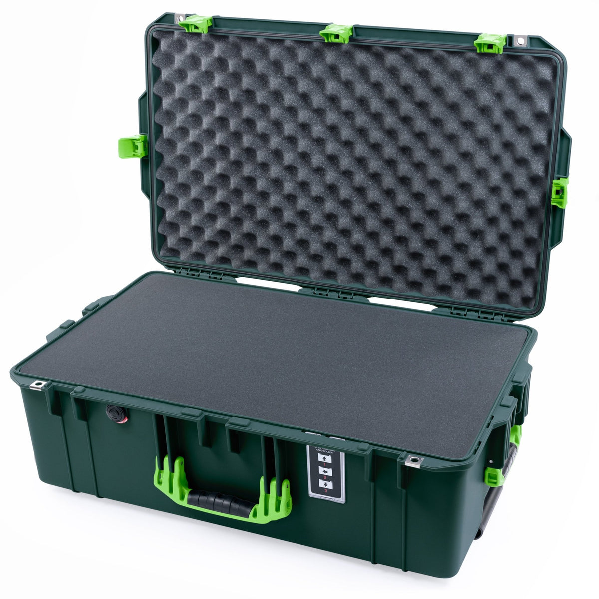 Pelican 1595 Air Case - Trekking Green & Lime Green - Pick & Pluck Foam / Convoluted Lid Foam