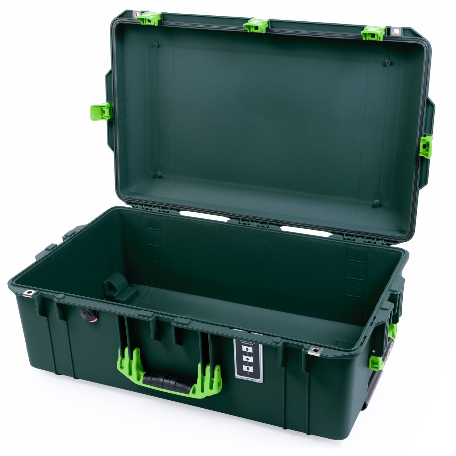 Pelican 1595 Air Case - Trekking Green & Lime Green Trolley - Empty