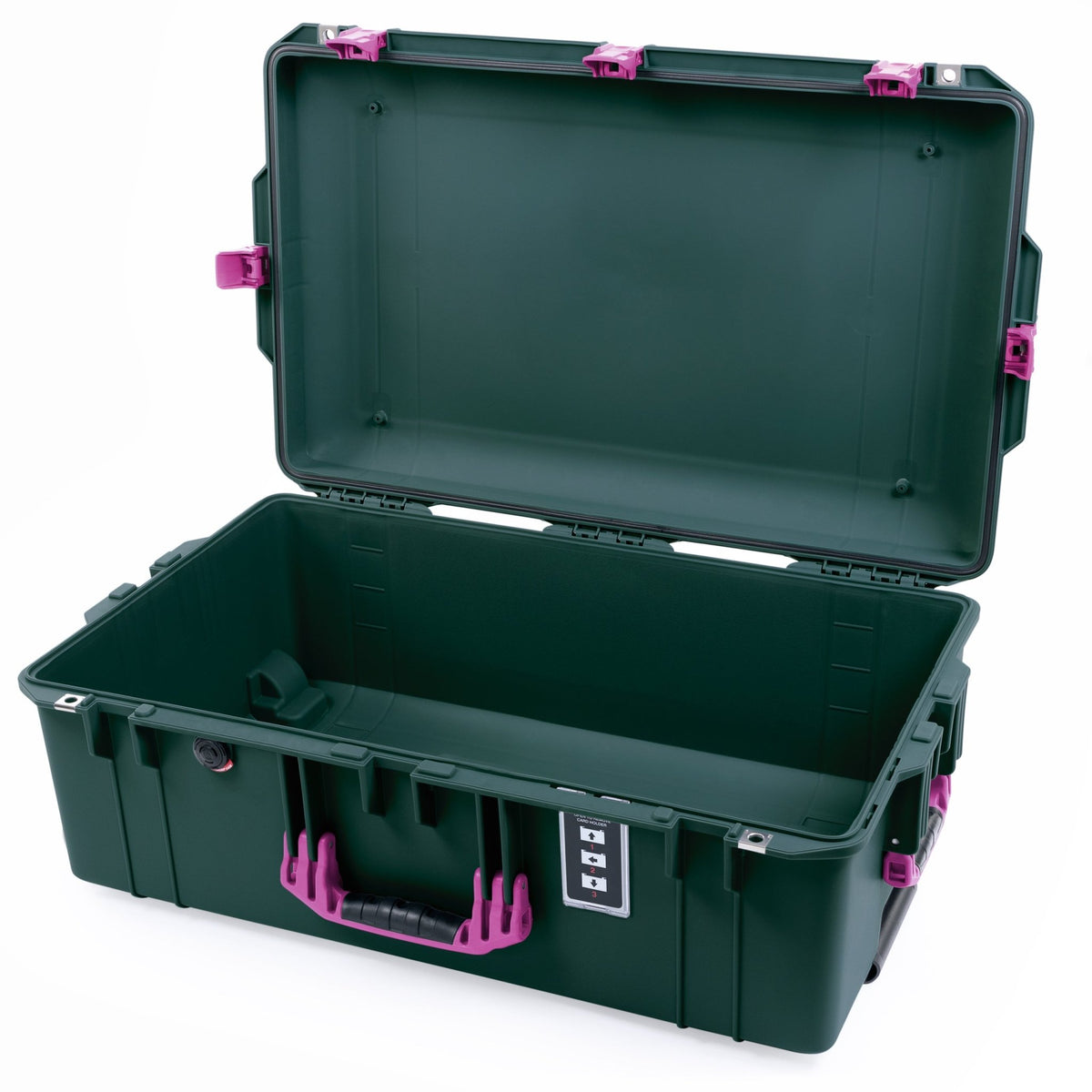 Pelican 1595 Air Case - Trekking Green & Magenta Trolley - Empty