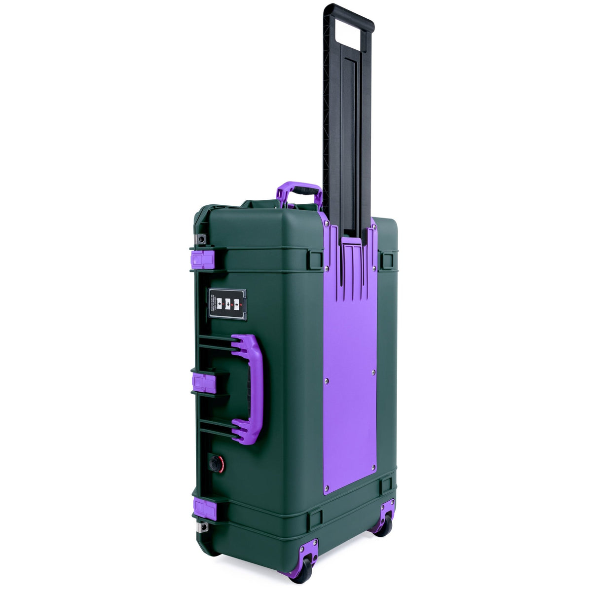 Pelican 1595 Air Case - Trekking Green &amp; Purple Trolley - Empty