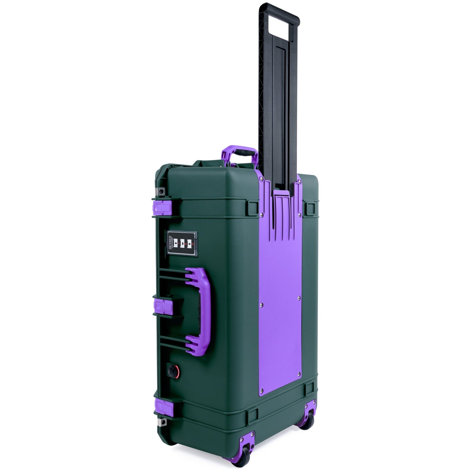 Pelican 1595 Air Case - Trekking Green & Purple Trolley - Empty