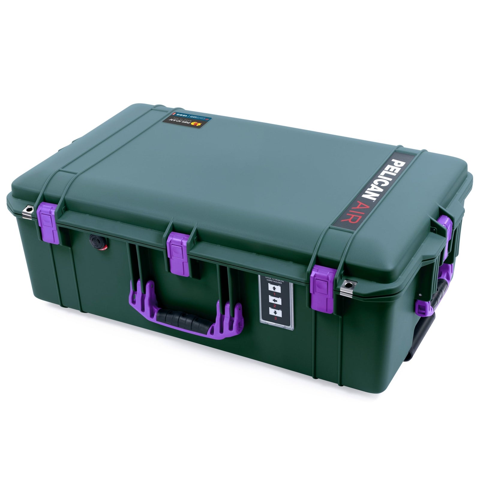 Pelican 1595 Air Case - Trekking Green & Purple - Empty