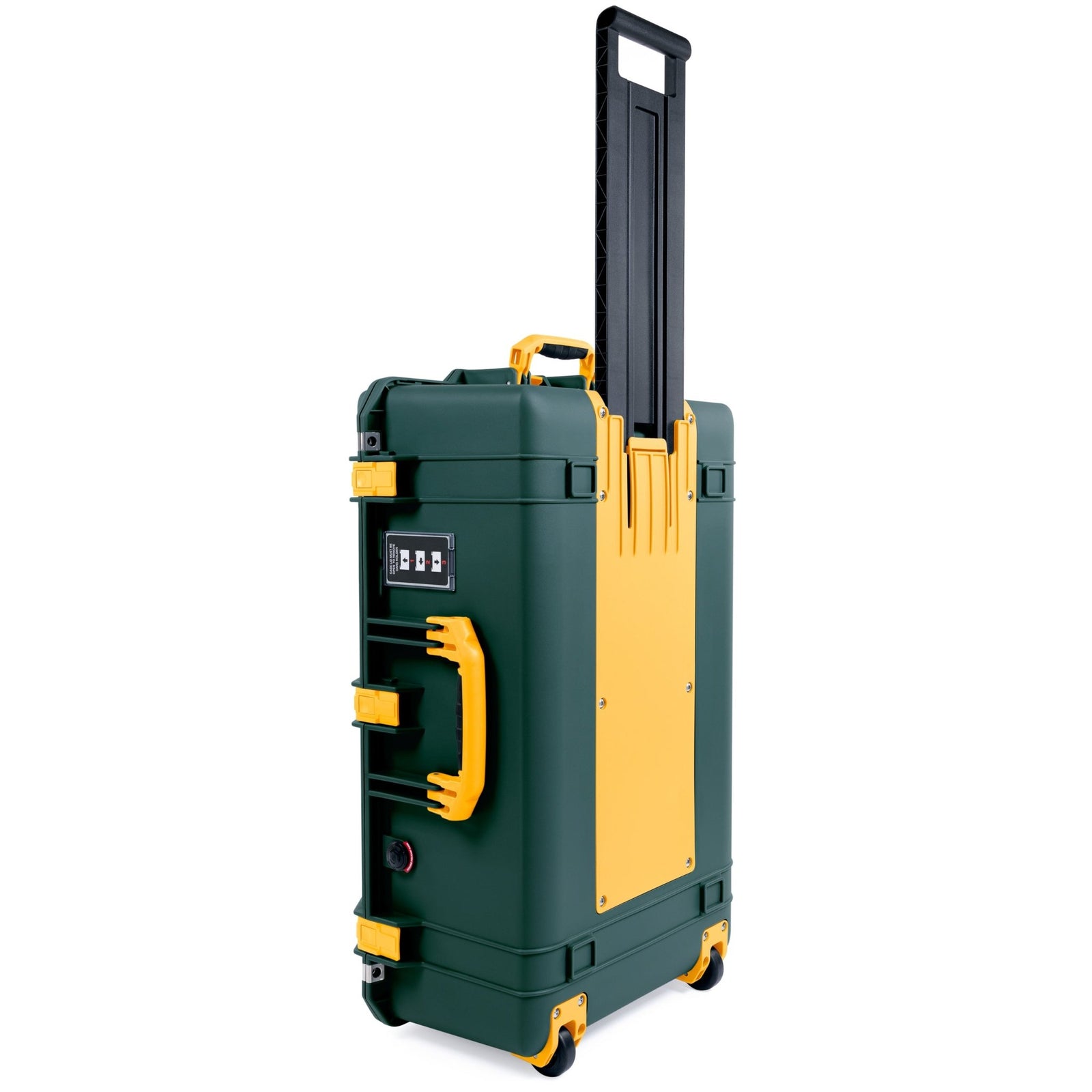 Pelican 1595 Air Case - Trekking Green & Yellow Trolley - Empty