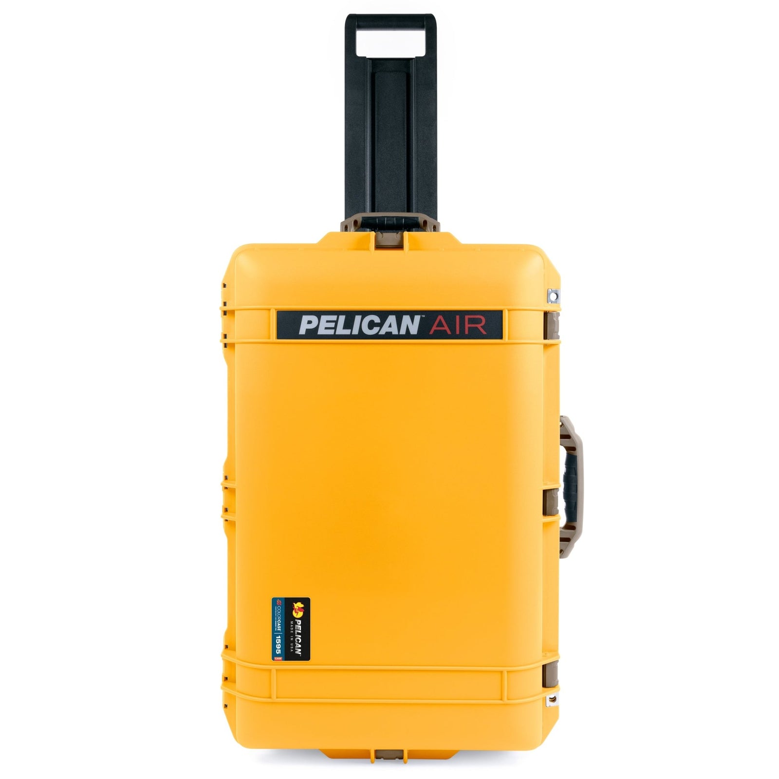 Pelican 1595 Air Case - Yellow & Dark Desert Dirt Trolley - Empty