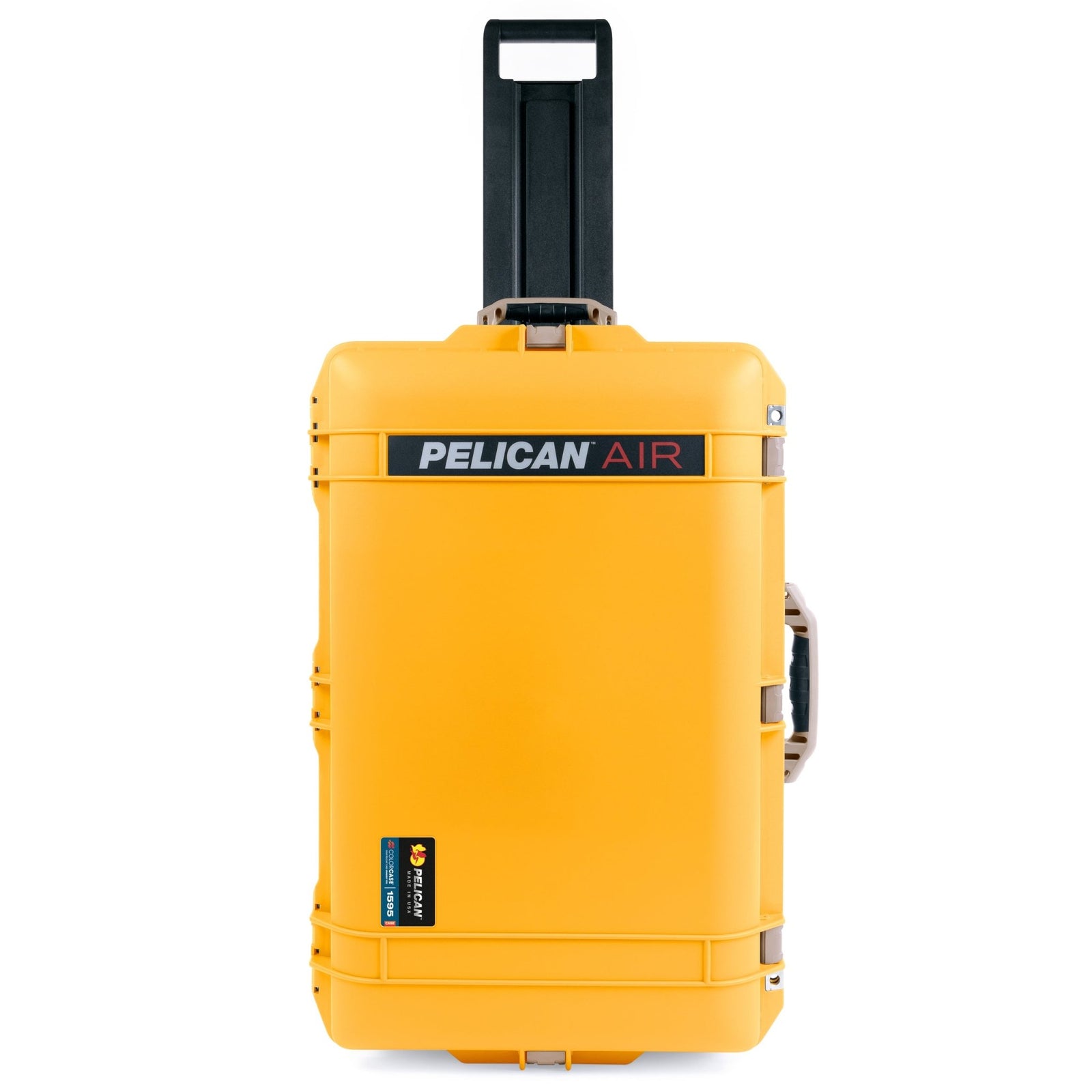 Pelican 1595 Air Case - Yellow & Desert Tan Trolley - Empty