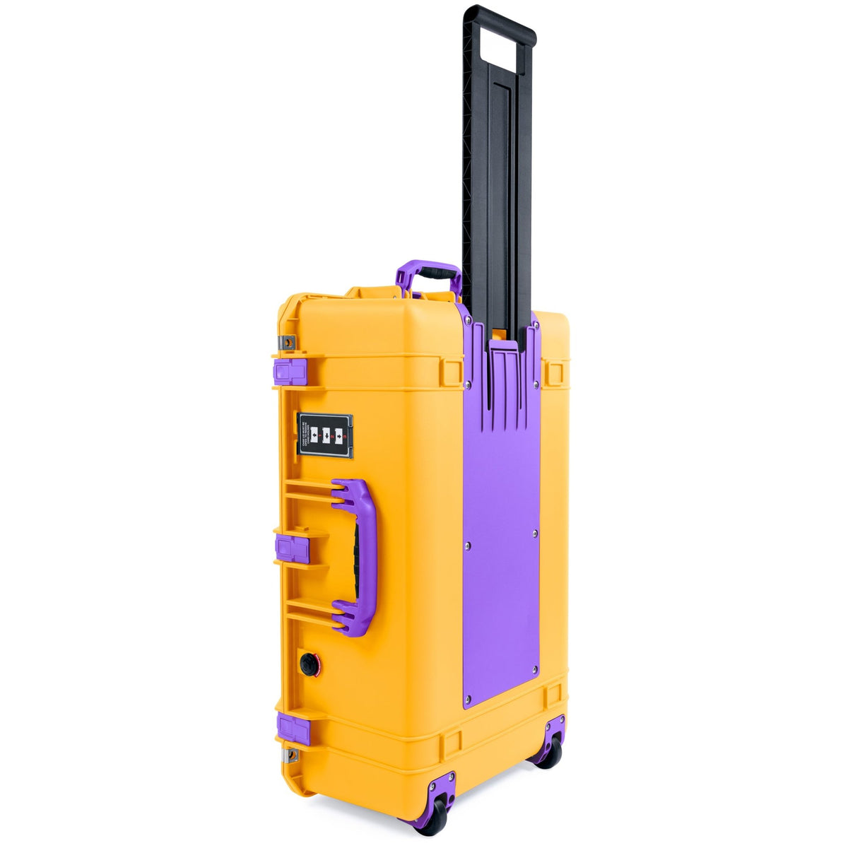Pelican 1595 Air Case - Yellow &amp; Purple Trolley - Empty