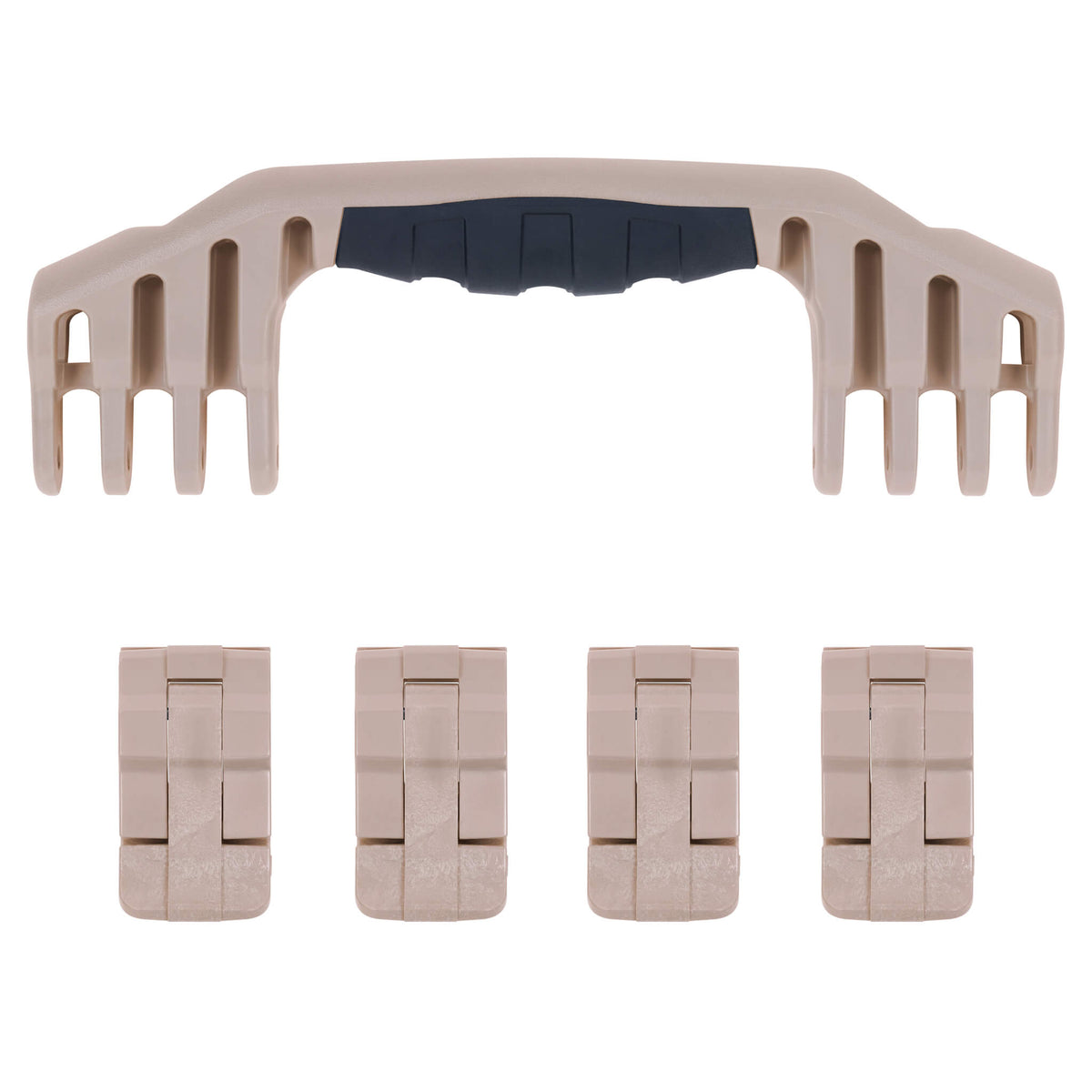 Pelican 1600 Replacement Handle &amp; Latch Set - Desert Tan (1 Handle, 4 Standard Latches) -