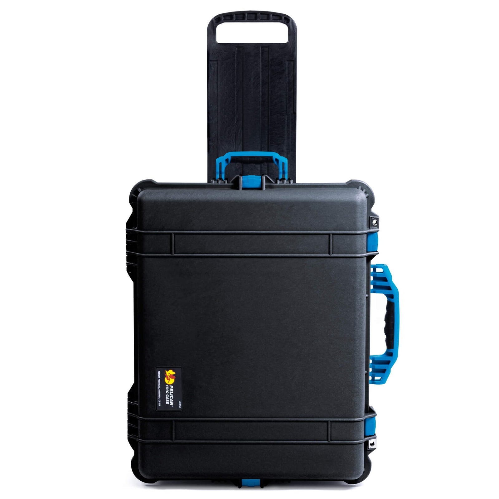 Pelican 1610 Case, Black with Blue Handles and Latches - Empty