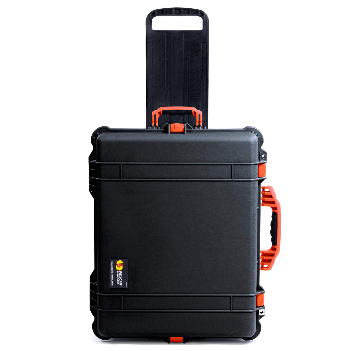 Pelican 1610 Case, Black with Orange Handles and Latches