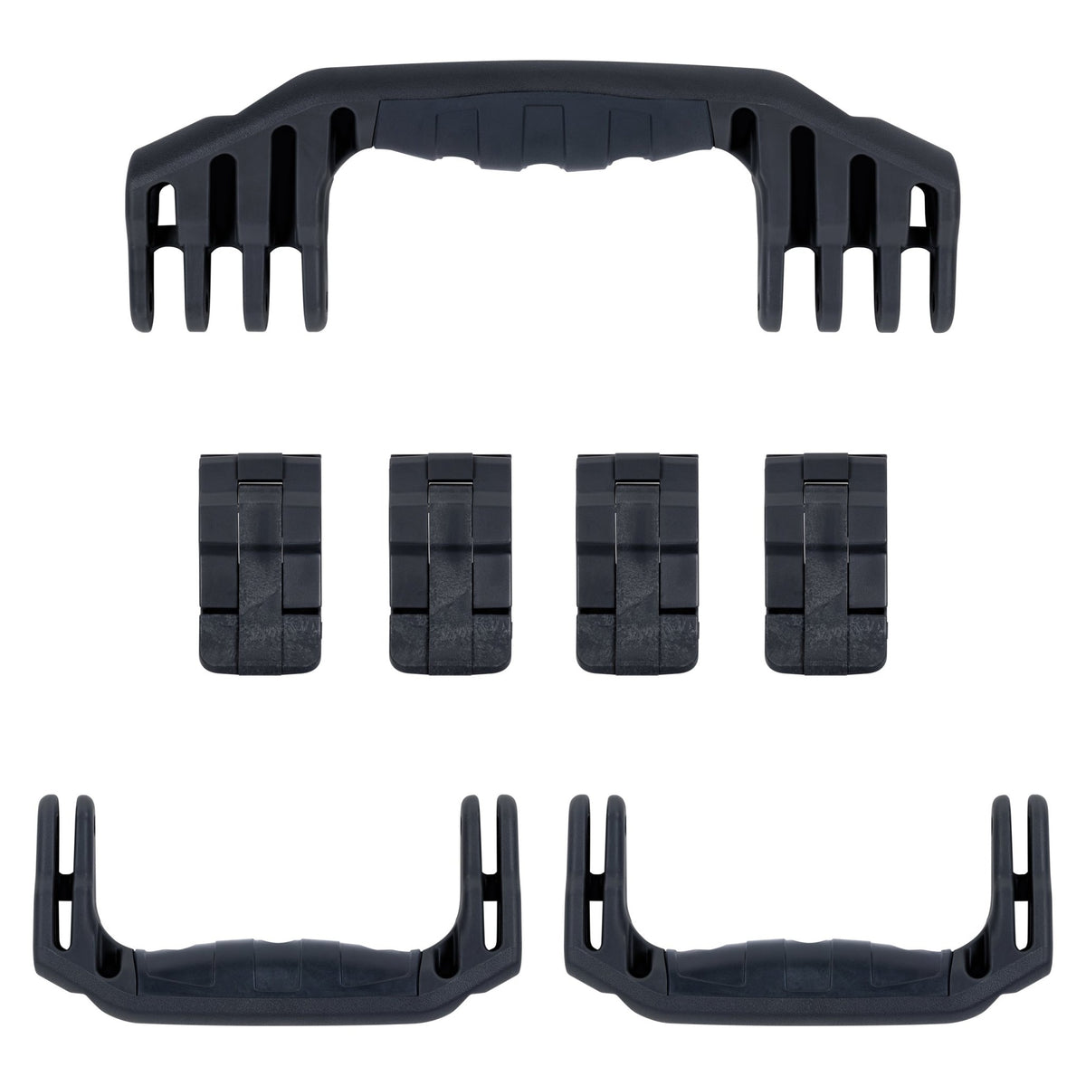 Pelican 1610 Replacement Handles &amp; Latches - Black (Set of 3 Handles, 4 Latches) -