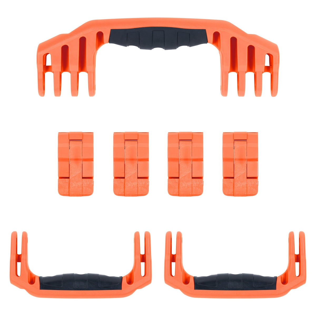 Pelican 1610 Replacement Handles &amp; Latches - Orange (Set of 3 Handles, 4 Latches) -