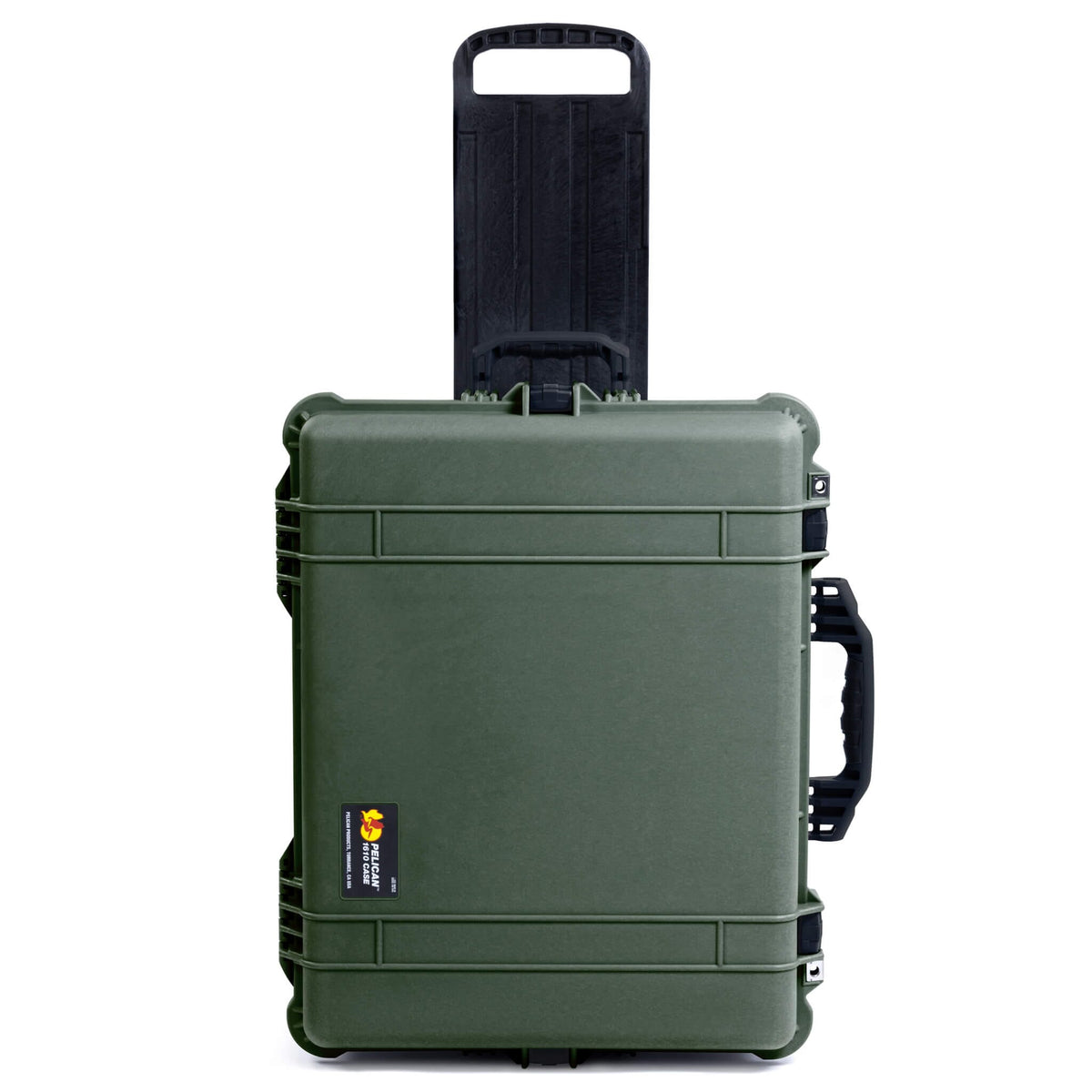 Pelican 1610 Case, OD Green with Black Handles and Latches - Empty