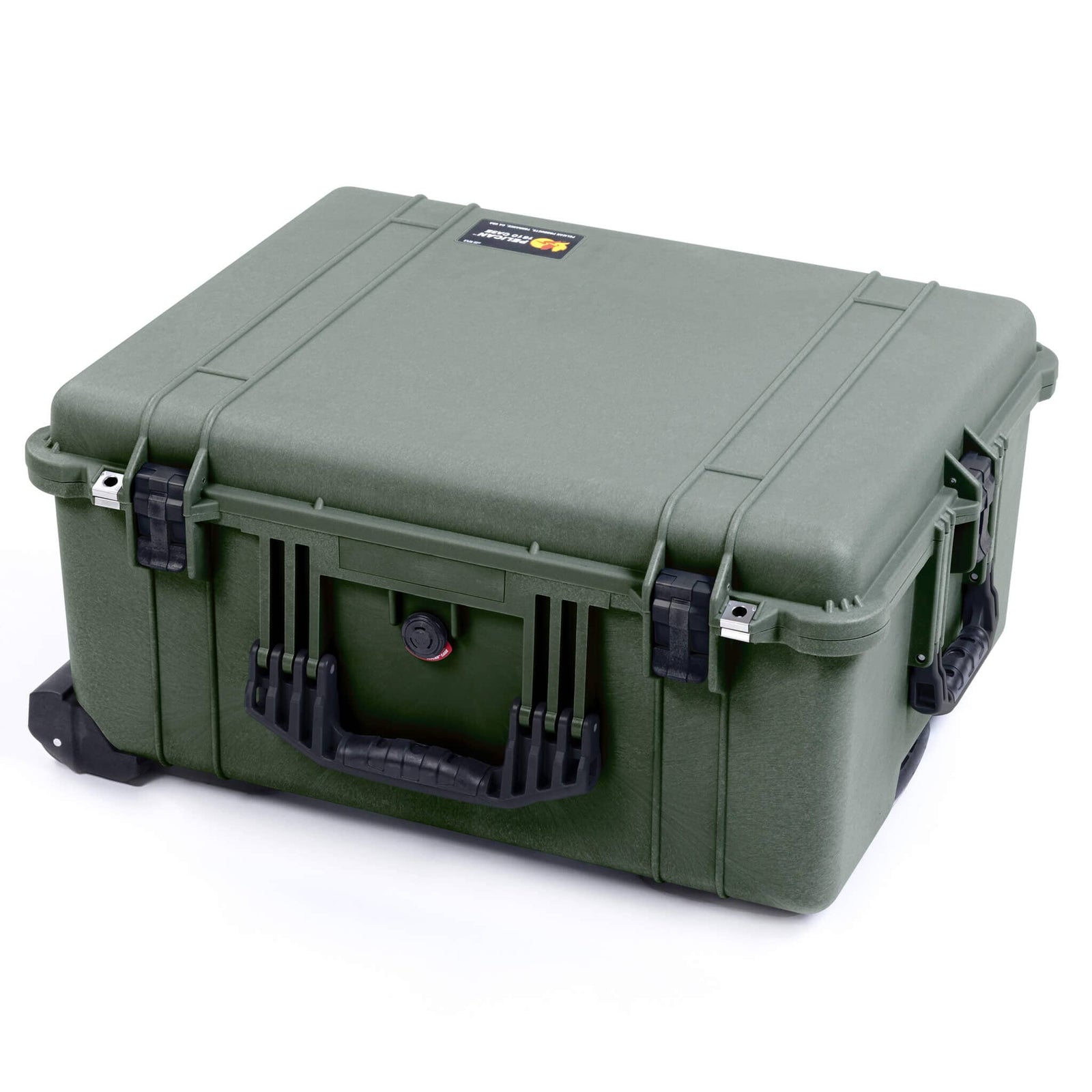 Pelican 1610 Case, OD Green with Black Handles and Latches - Empty