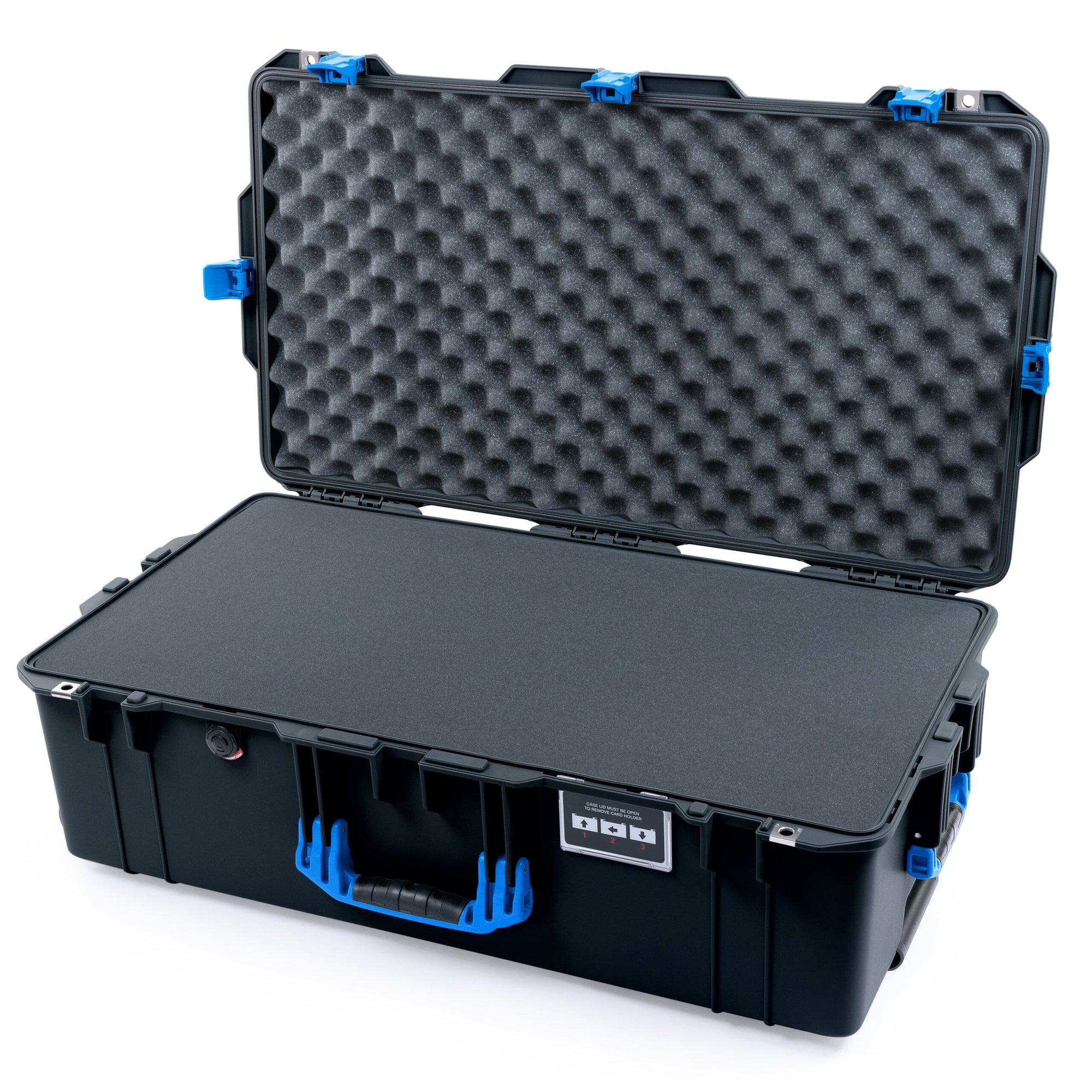 Pelican 1615 Air Case - Black & Blue Pick & Pluck Foam / Convoluted Lid Foam ColorCase 016150-0001-110-121