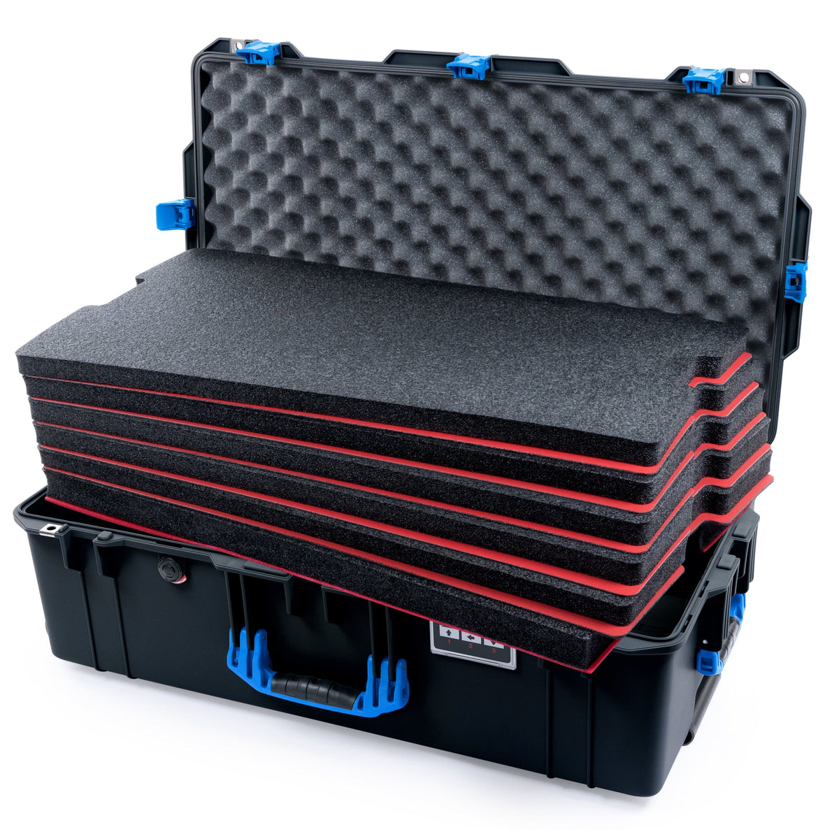 Pelican 1615 Air Case - Black &amp; Blue DIY Tool Foam Kit / Convoluted Lid Foam ColorCase 016150-0060-110-121