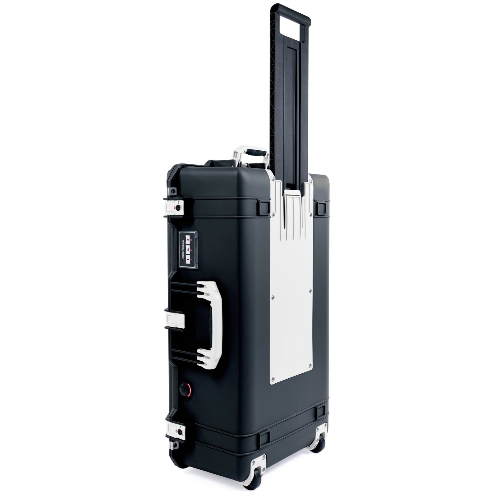Pelican 1615 Air Case - Black & White TSA Latches + Trolley - Empty
