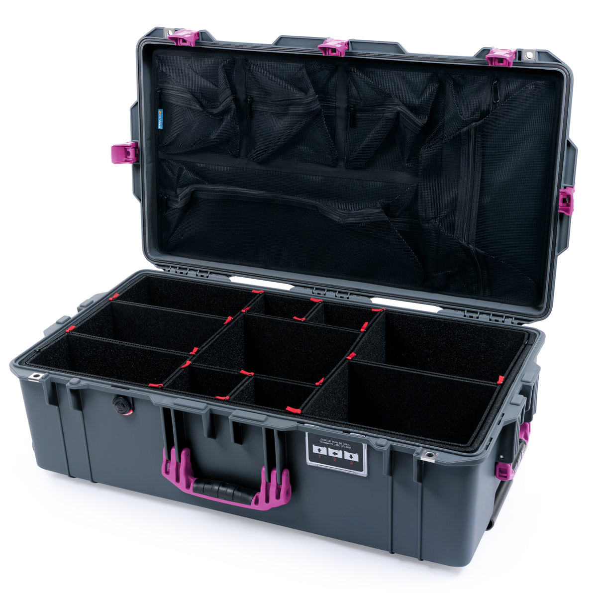 Pelican 1615 Air Case - Charcoal &amp; Magenta Trolley