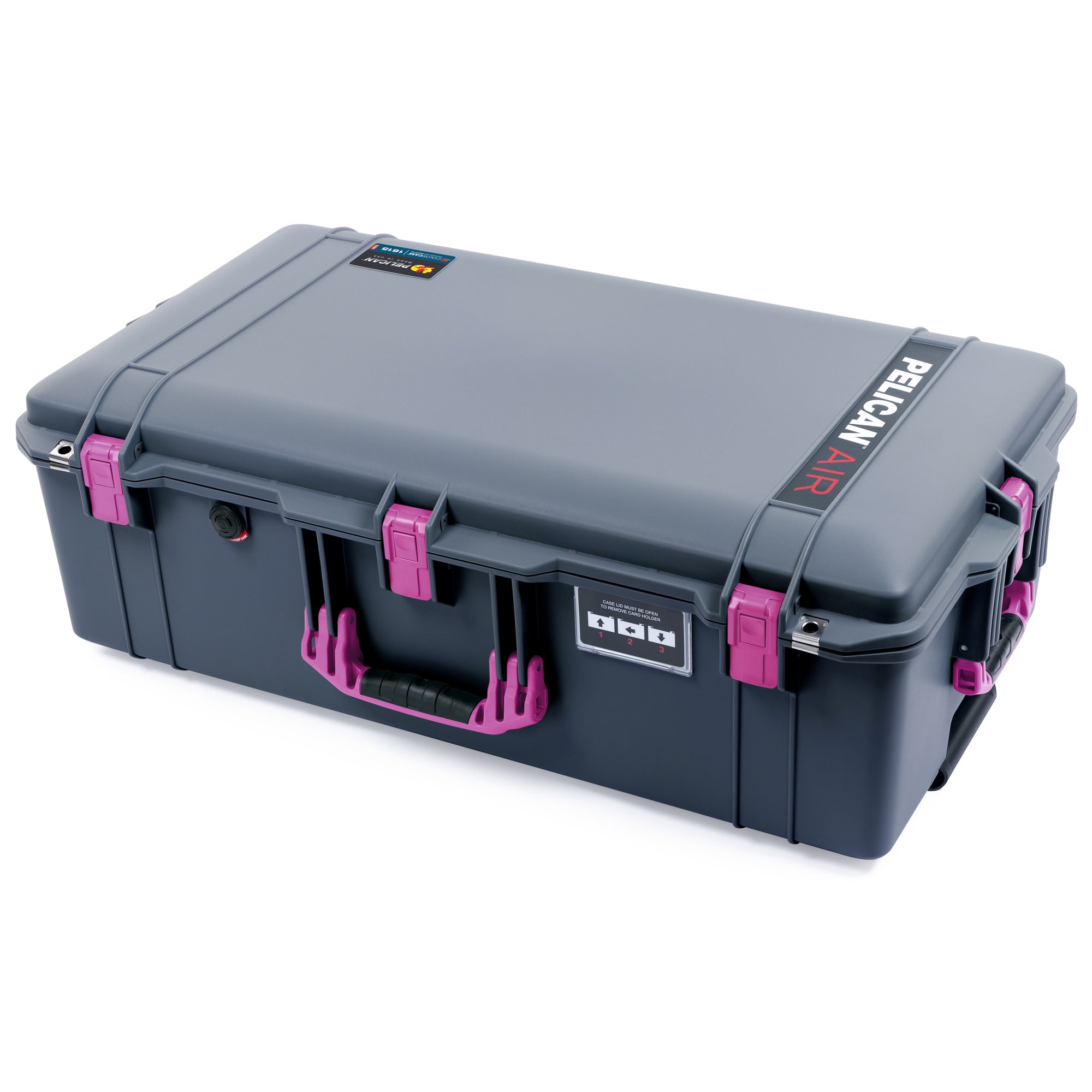 Pelican 1615 Air Case - Charcoal & Magenta Trolley