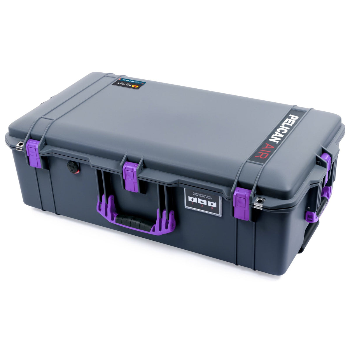 Pelican 1615 Air Case - Charcoal &amp; Purple Trolley - Empty