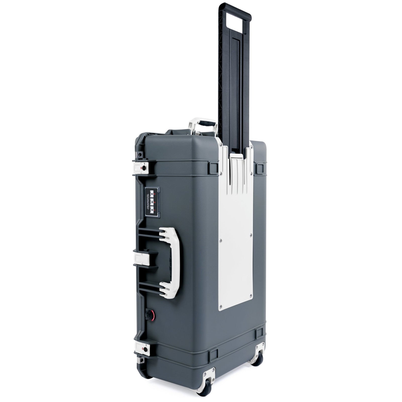 Pelican 1615 Air Case - Charcoal & White TSA Latches + Trolley - Empty