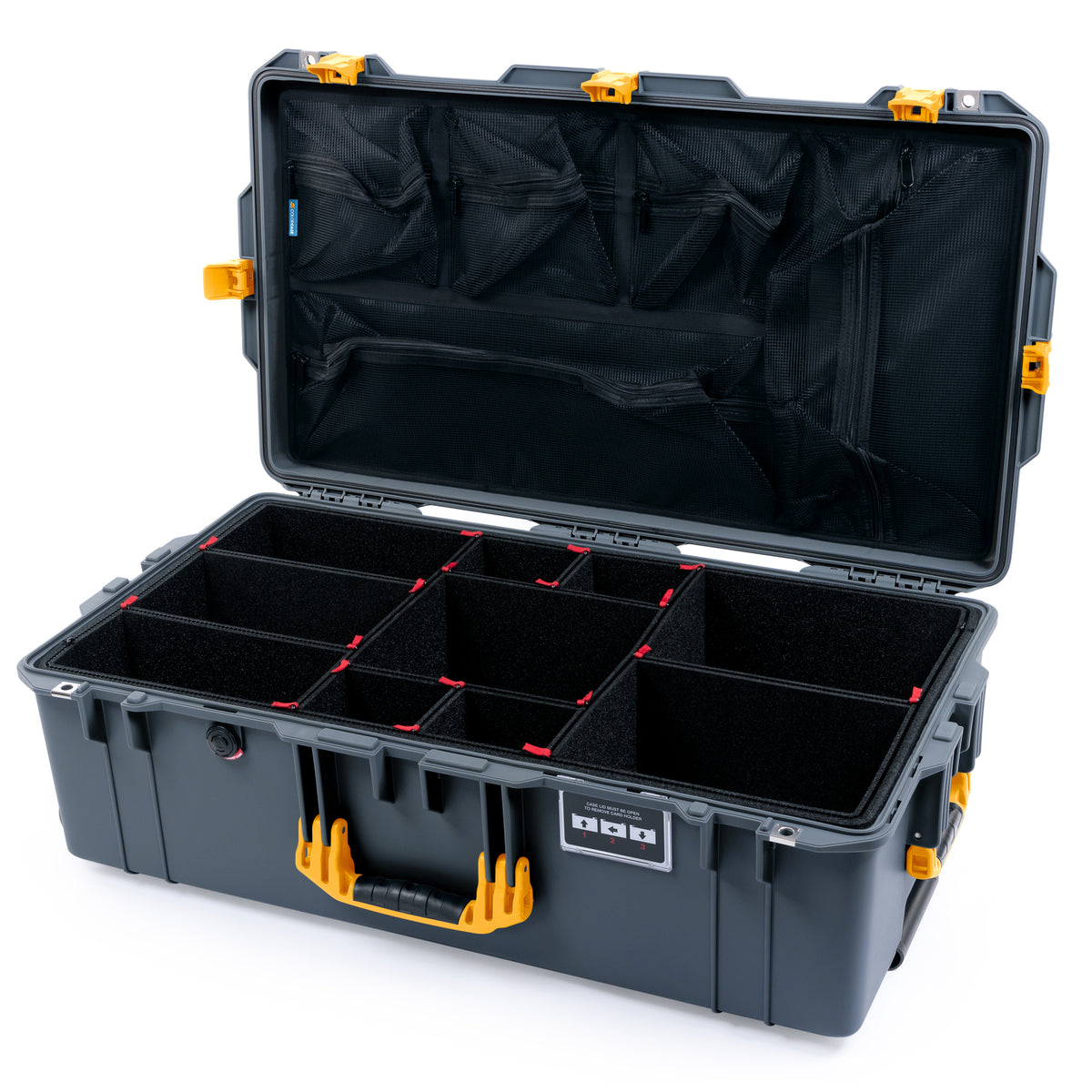 Pelican 1615 Air Case - Charcoal &amp; Yellow