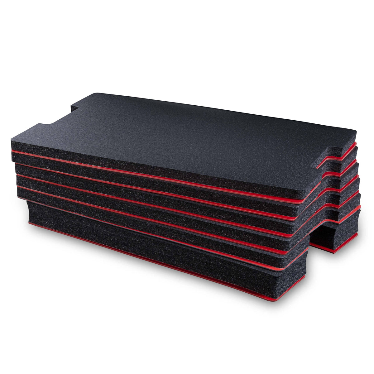 Pelican 1615 Air Tool Foam Kit (Set of 5 Black Foam Pieces with Red Plastic Backers) ColorCase 