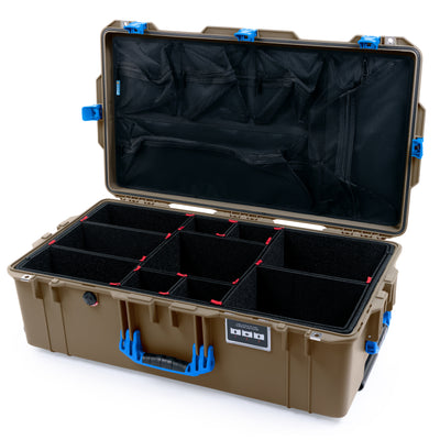 Pelican 1615 Air Case - Dark Desert Dirt & Blue Trolley