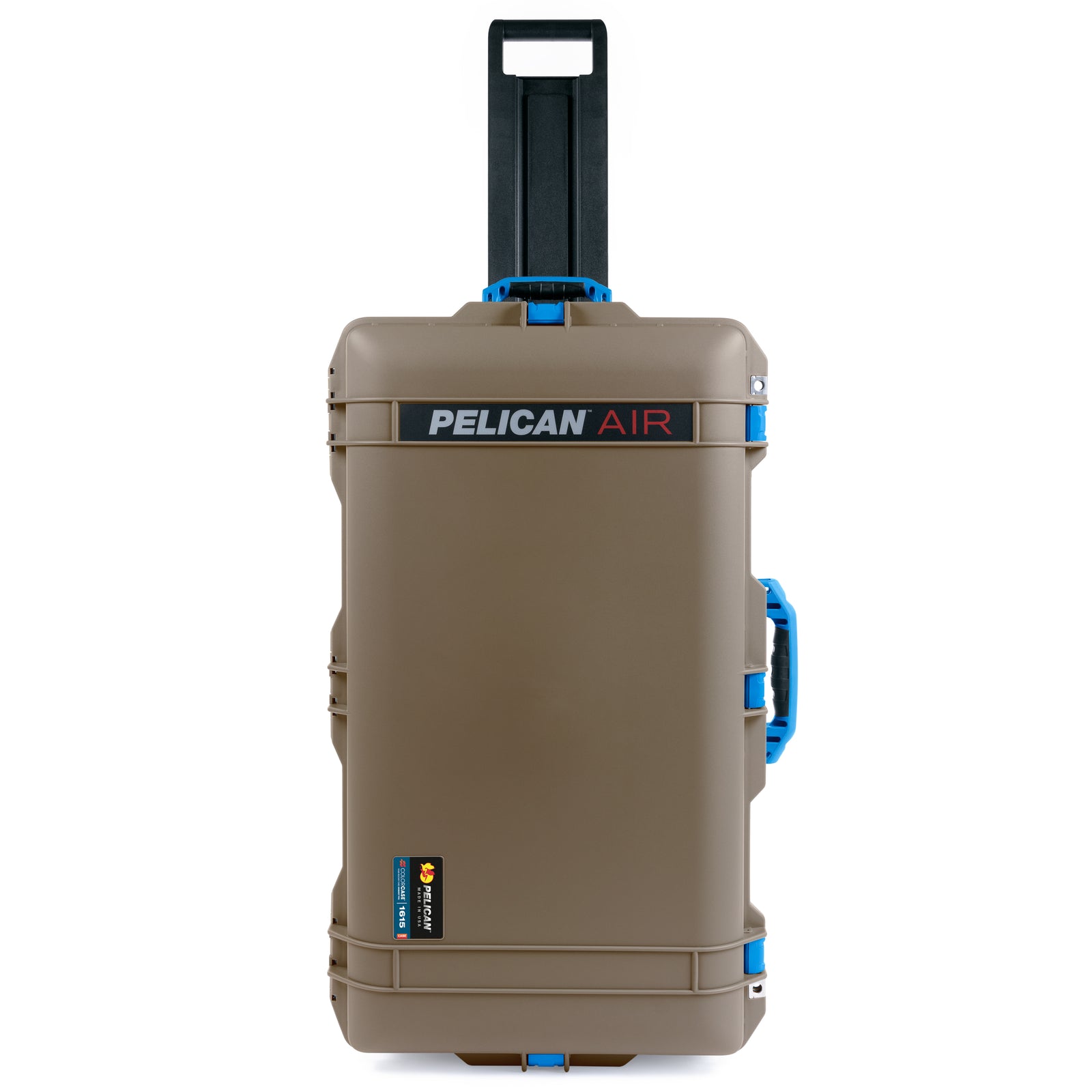Pelican 1615 Air Case - Dark Desert Dirt & Blue Trolley