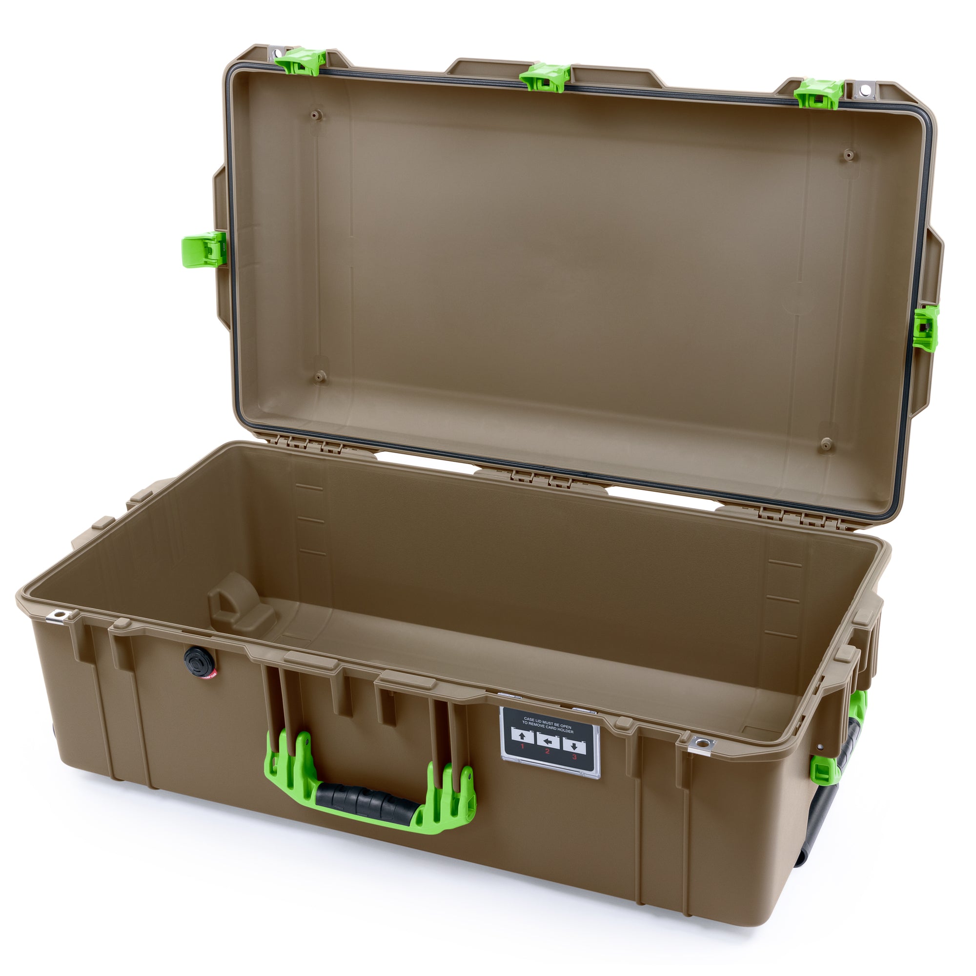 Pelican 1615 Air Case - Dark Desert Dirt & Lime Green