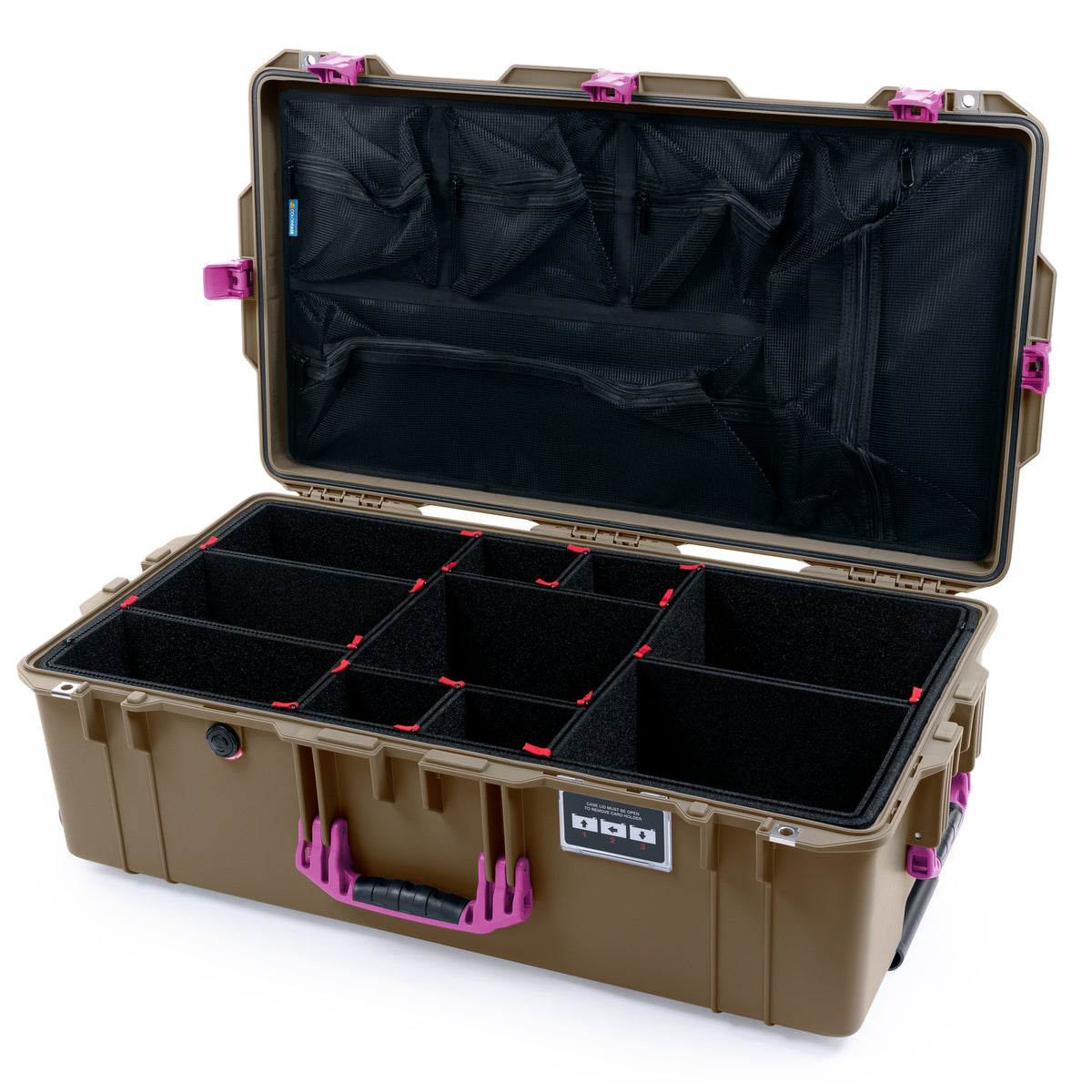 Pelican 1615 Air Case - Dark Desert Dirt &amp; Magenta