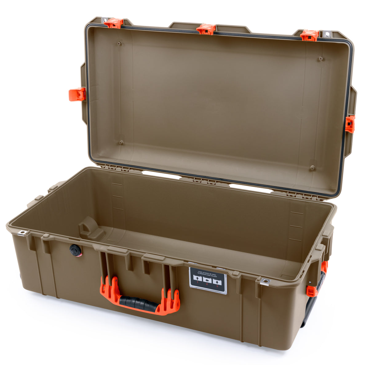 Pelican 1615 Air Case - Dark Desert Dirt &amp; Orange Trolley