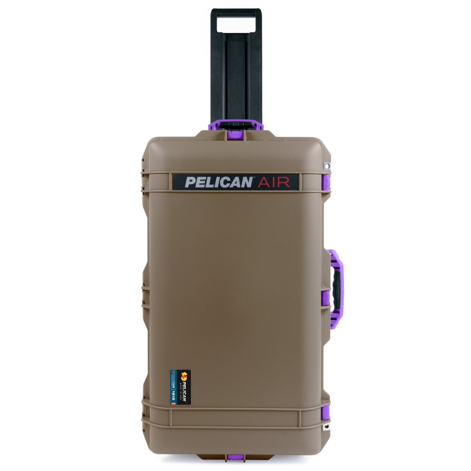 Pelican 1615 Air Case - Dark Desert Dirt & Purple Trolley - Empty