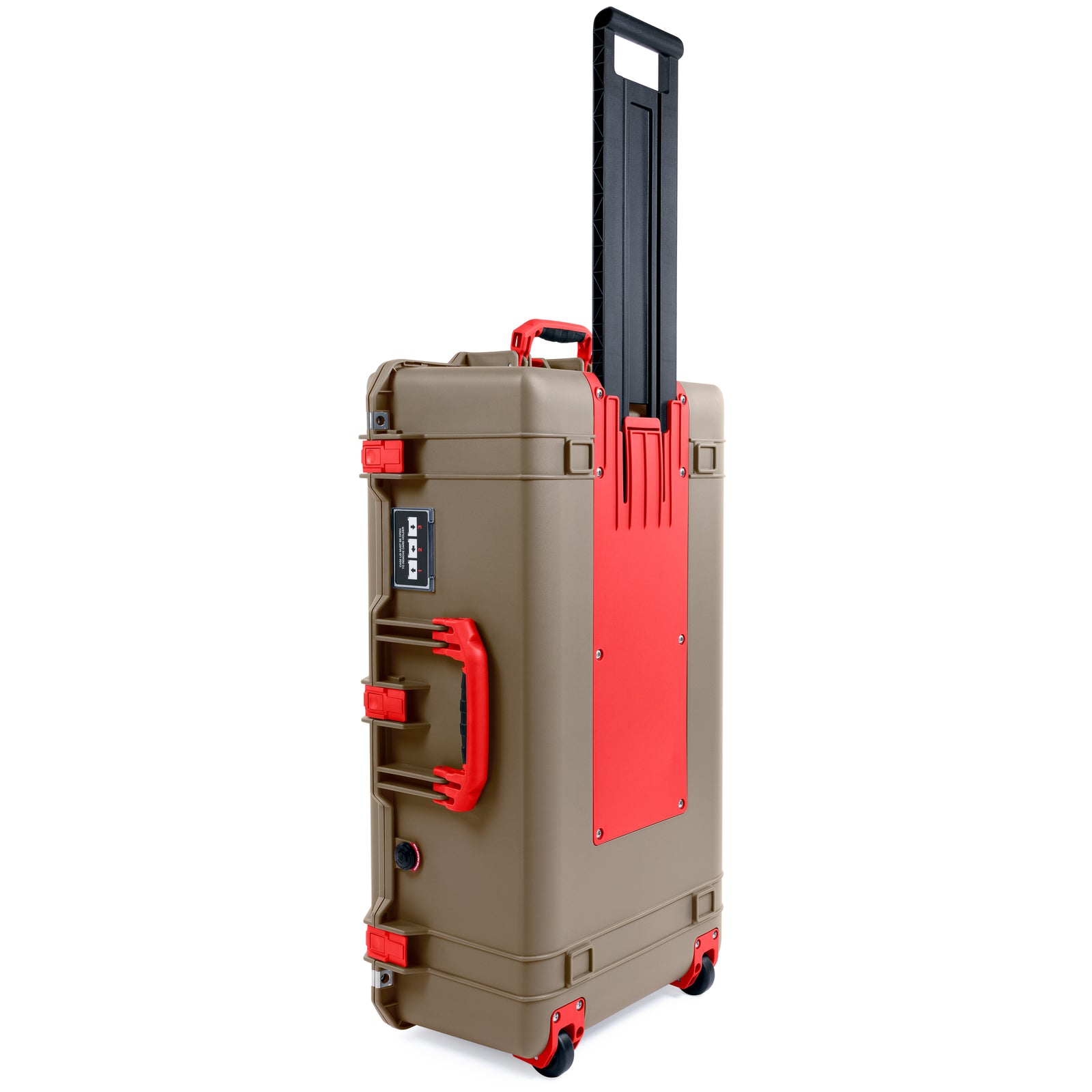 Pelican 1615 Air Case - Dark Desert Dirt & Red Trolley
