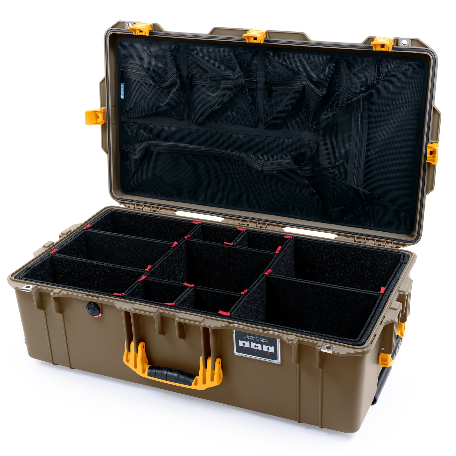 Pelican 1615 Air Case - Dark Desert Dirt & Yellow