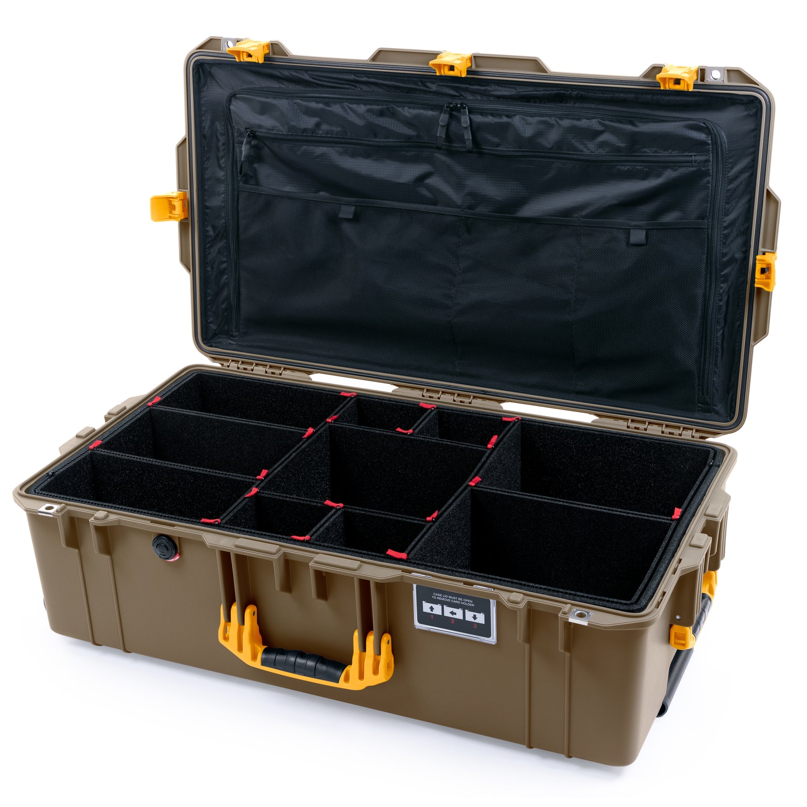 Pelican 1615 Air Case - Dark Desert Dirt & Yellow