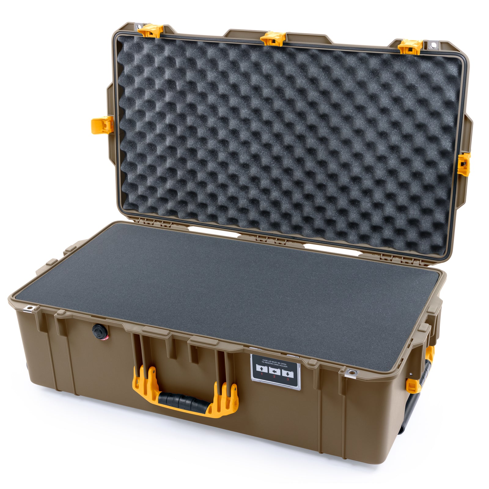 Pelican 1615 Air Case - Dark Desert Dirt & Yellow Trolley