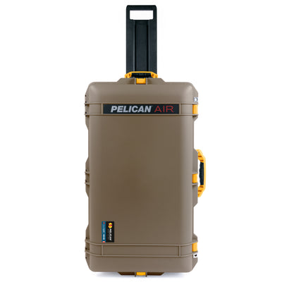 Pelican 1615 Air Case - Dark Desert Dirt & Yellow Trolley